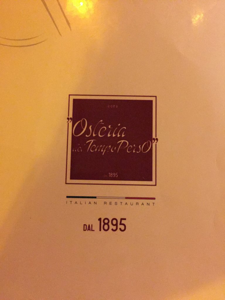 Menu-Rome-First Night