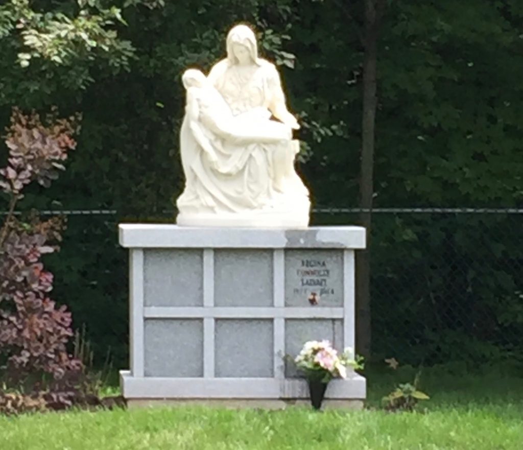 Reginas Niche at Cemetery near Vincent